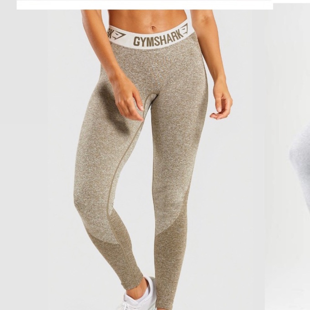 Small Khaki Gymshark Flex Leggings